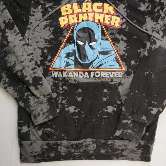 Marvel Black Panther Acid Wash Hoodie, Size Small - Picture 2 of 7